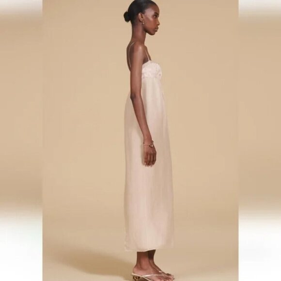 Zara Limited Edition Mixed Organza Dress NWT Pale Pink Size Medium - Picture 4 of 14